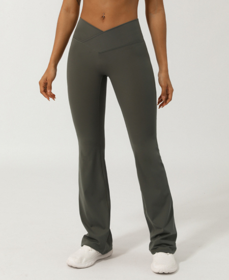 V-Waist Flare Pants